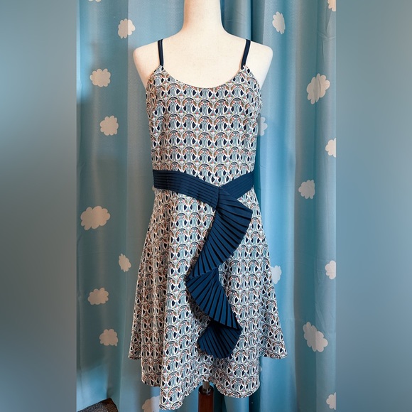 Liberty of London for Target pleated ruffle cross strap dress. - Picture 2 of 7
